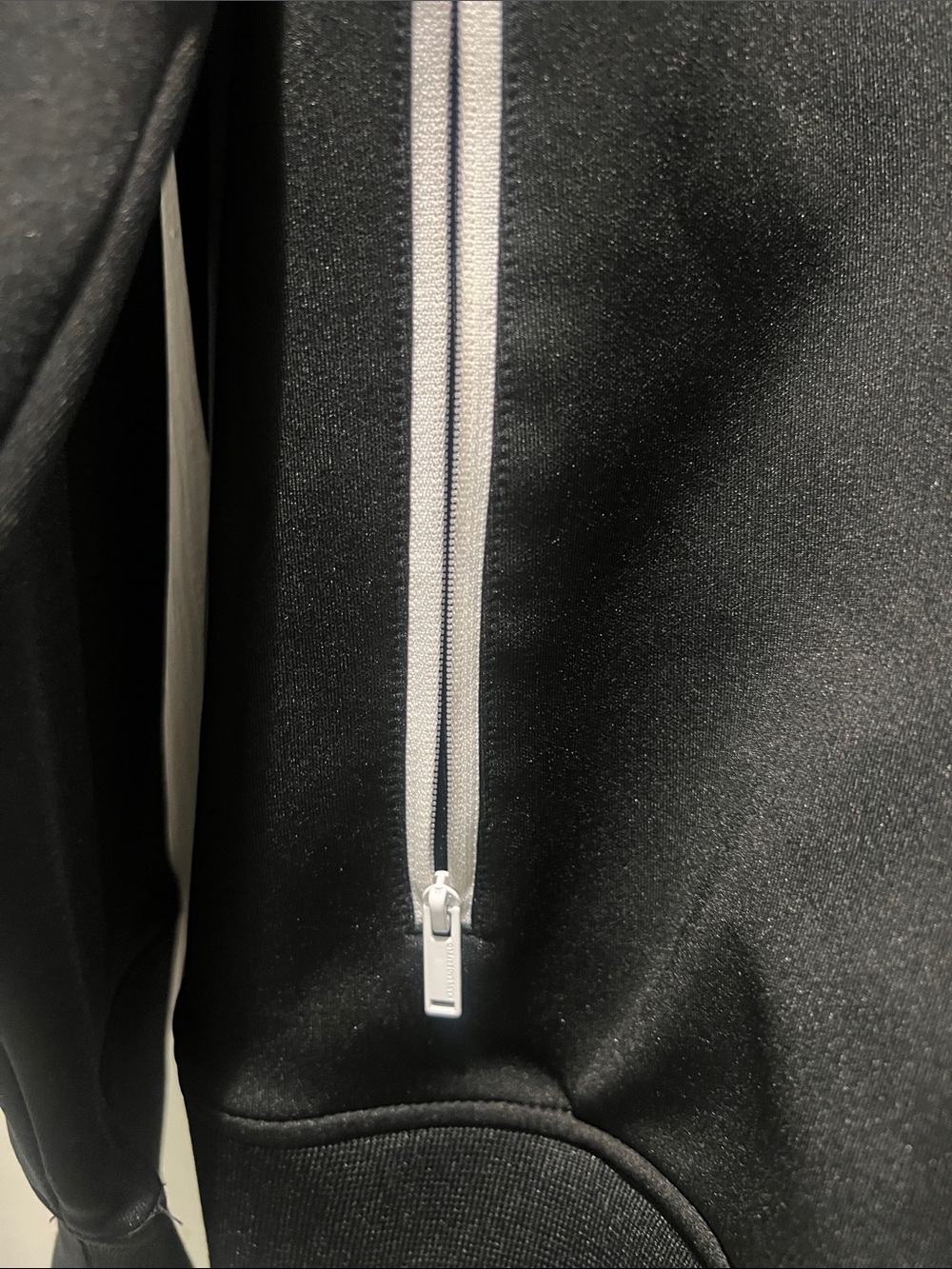 Karl Lagerfeld Black and White Zip-Front Track Jacket - Picture 5 of 10
